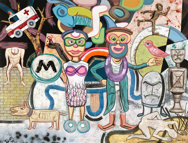 有狗和鸟的风景 The scenery with dogs and birds