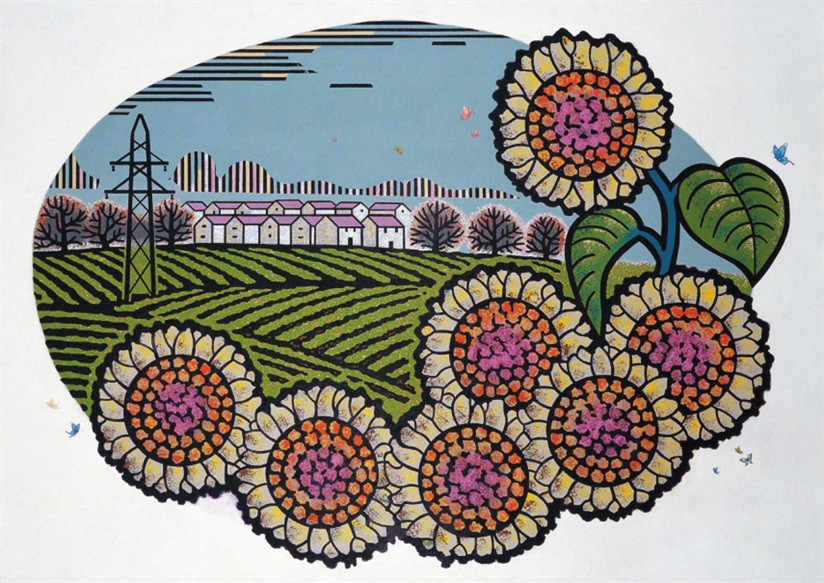 太阳下的⻛景-向日葵  The scenery under a sun- A sunflower