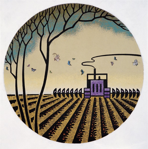 太阳下的⻛景-簿雾  The scenery under a sun- Acultivator