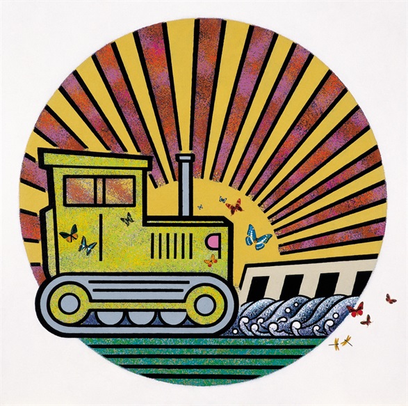 太阳下的⻛景-拖拉机  The scenery under a sun- tractor