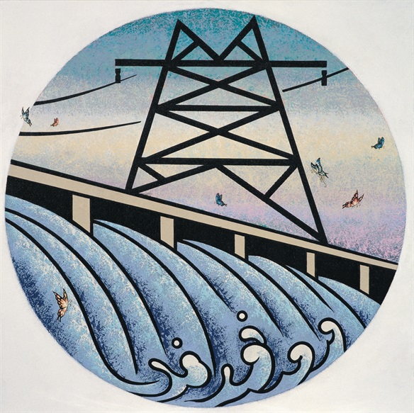 太阳下的⻛景-水坝  The scenery under a sun-Dam