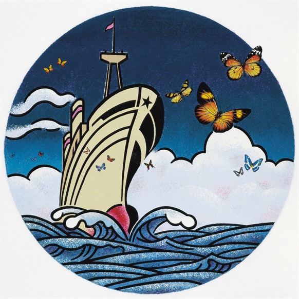 太阳下的⻛景-海中蝶  The scenery under a sun- butterfly on Sea